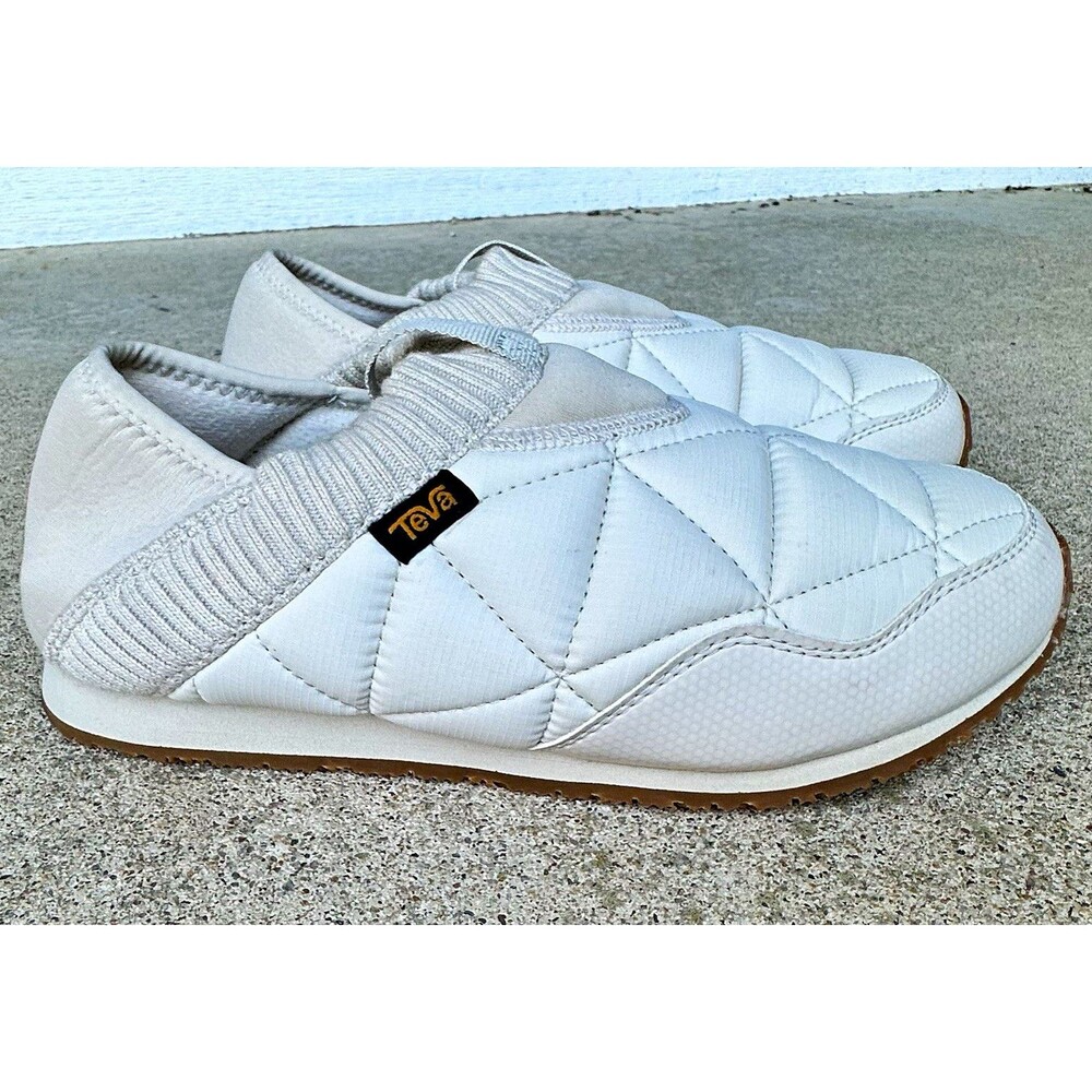 Teva Ember Moc Women’s Size 8 Birch White Quilted Slip-On Camp Shoes